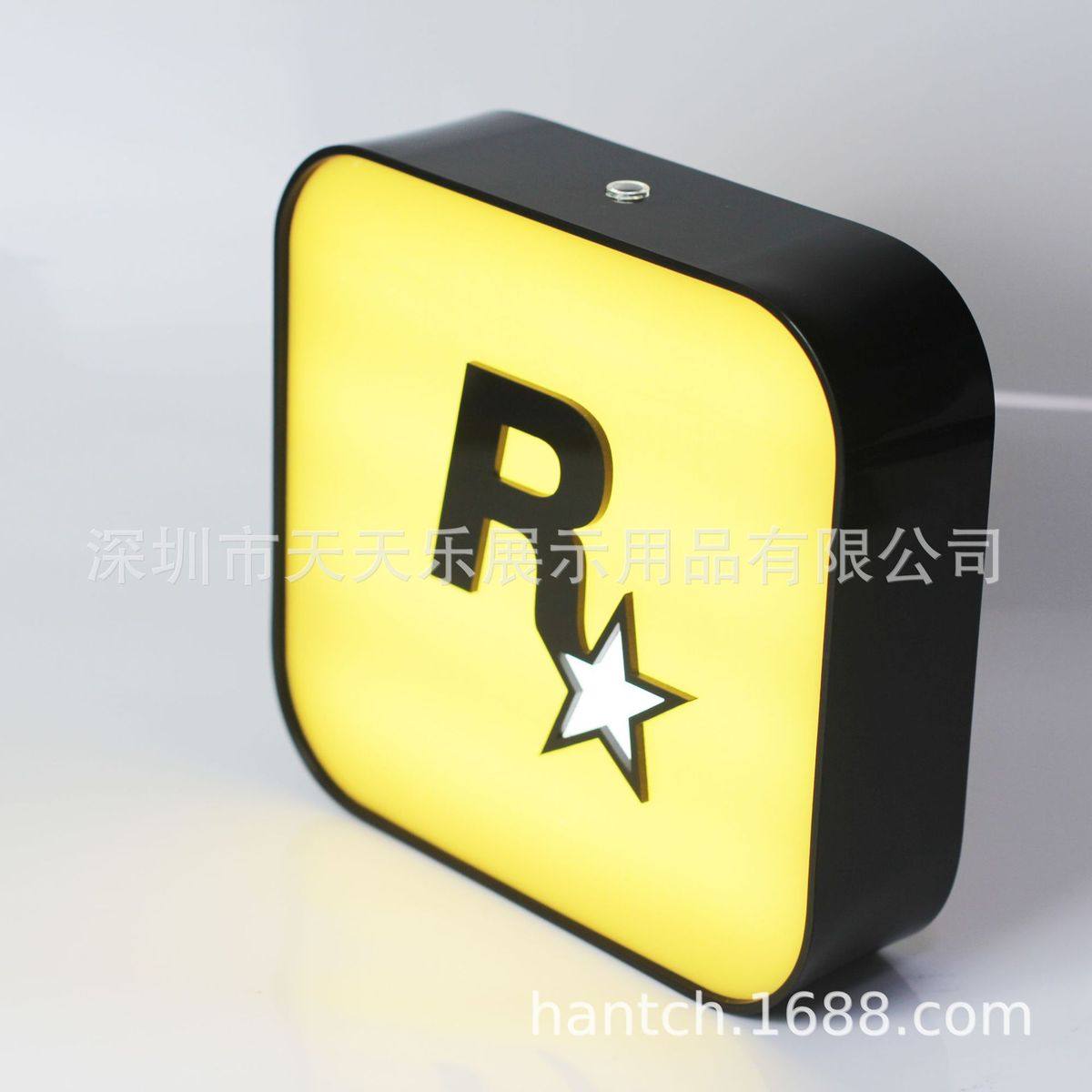 开关窄边灯箱r星灯箱触碰可充电小夜灯桌面led发光标识牌