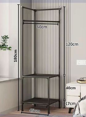 8ksg晾衣架落地简易家用房间收纳内宿舍隔夜挂衣服架杆卧室置物衣