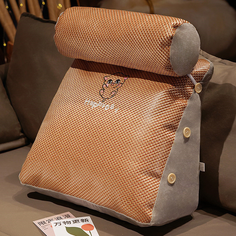 床上靠枕大靠背床头靠垫靠背软包藤席垫儿童看书沙发抱枕护腰枕头
