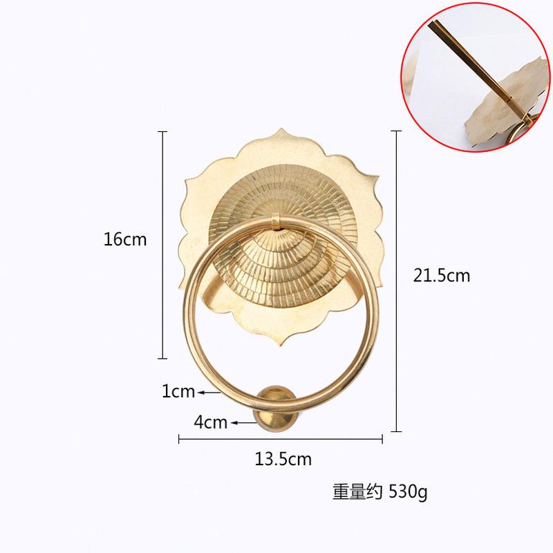 中式仿古纯铜庭院大门门环拉环敲门器兽头五金门环拉手老式门把手