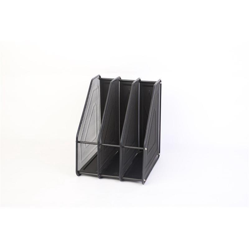 办公收纳桌面铁网用品简约四格收纳金属文件框办公室资料架大全