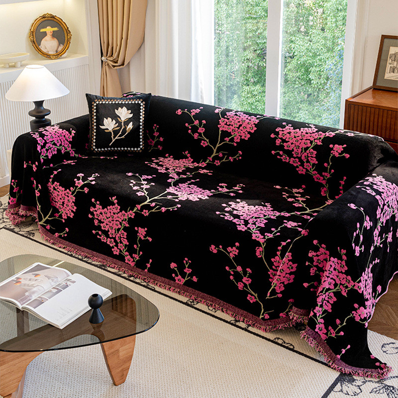 新中式高级感沙发盖布2024新款四季通用套垫子罩一整张防尘盖布巾