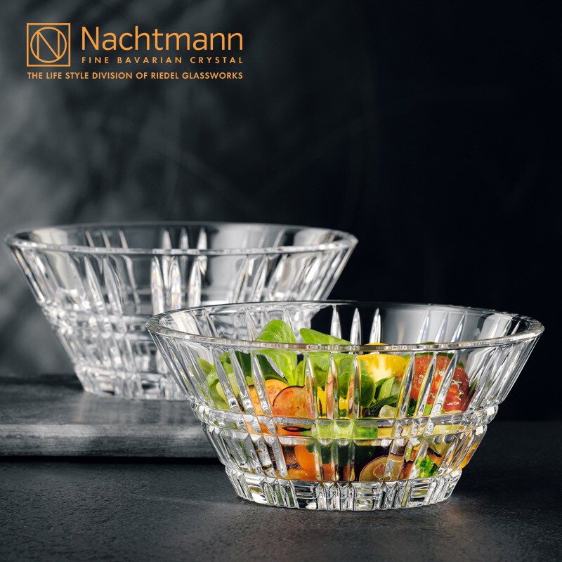 热销德国进口水晶玻璃果盘家用果盆客厅欧式果斗创意沙拉碗简约干