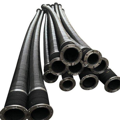 热销黑色螺旋钢丝管管工程建筑卸灰管农业排灌加厚橡胶钢丝大口径