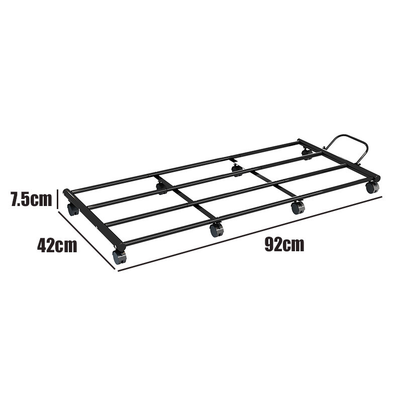 带轮宿舍床底鞋托架鞋子收纳行李箱床下出租屋分层置物架鞋架