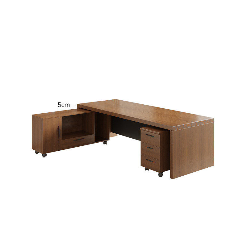 简约现代实木办公桌loft铁艺办公室老板桌总裁桌工业风创意电脑桌