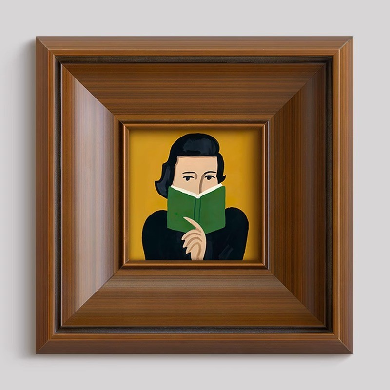 法式小众艺术客厅装饰画北欧桌面卧室床头挂画ins风趣味人物摆画