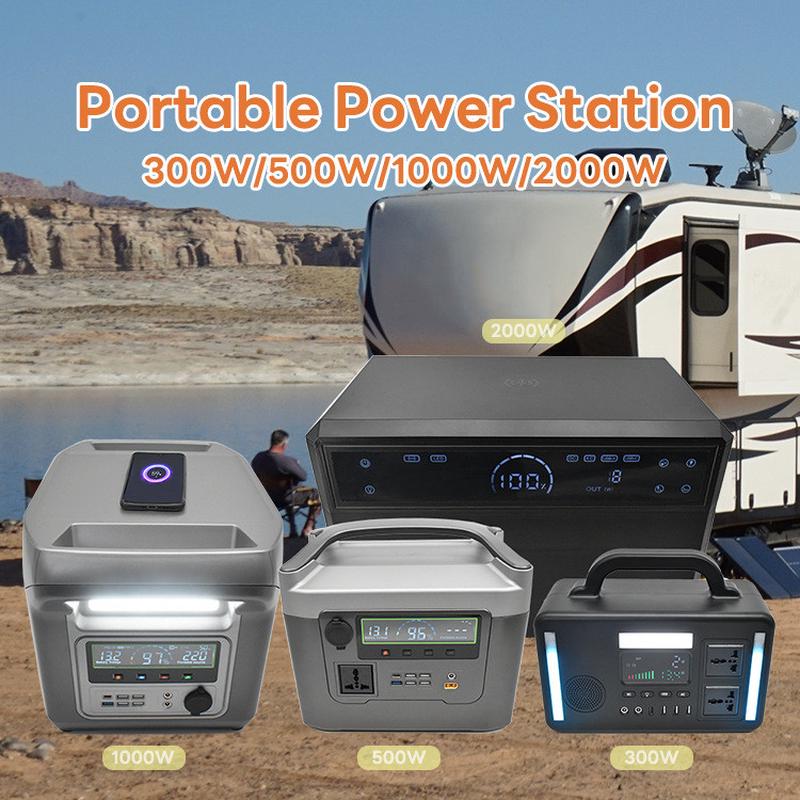 户外应急备用电源300w500w1000w2kw家用野外露营摆摊便携储能电源