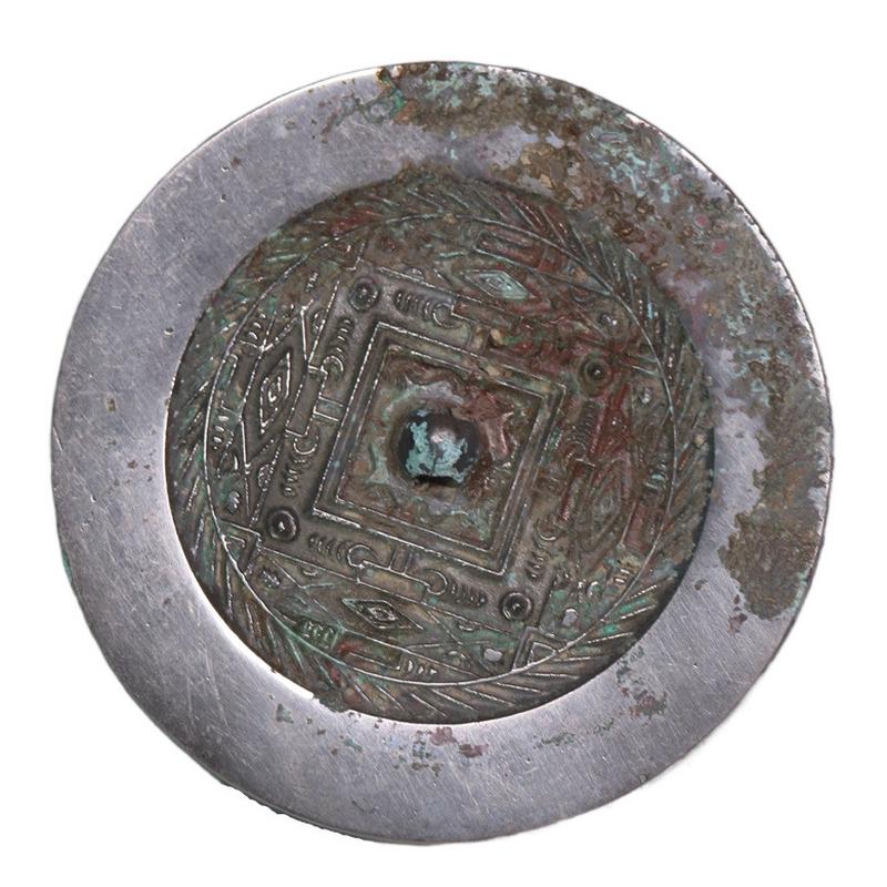 古玩古董青铜镜仿古铜镜子汉镜汉代圆形规矩镜摆件包邮工艺品