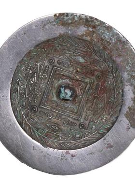 古玩古董青铜镜仿古铜镜规矩镜汉代圆形子汉镜摆件工艺品包邮