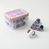 家用针线盒套装 便携小型缝衣百宝箱手包缝纫缝阵w线活收纳