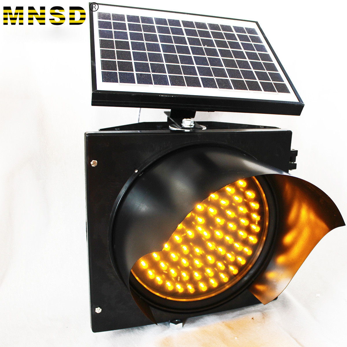 路口太阳能黄/黄施工闪灯慢信号灯led警示灯道路频闪灯30/40cm