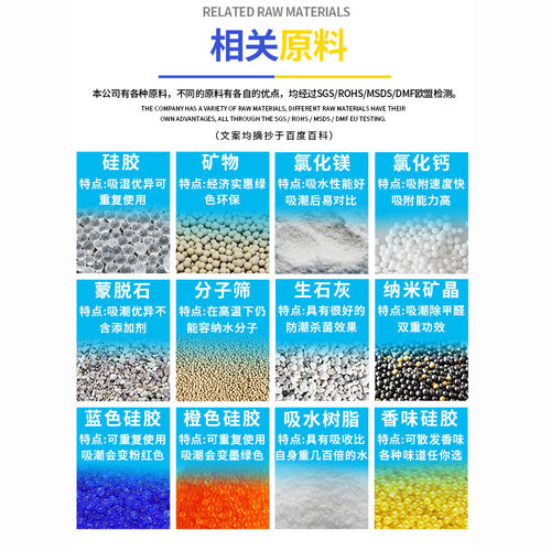 3克g硅胶全中文小包装乾燥剂防潮服装电子除湿剂食品干燥剂