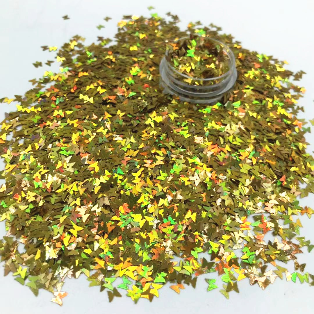 厂家直销小手工美甲闪光亮片蝴蝶材料闪粉形状亮片眼妆指甲贴片