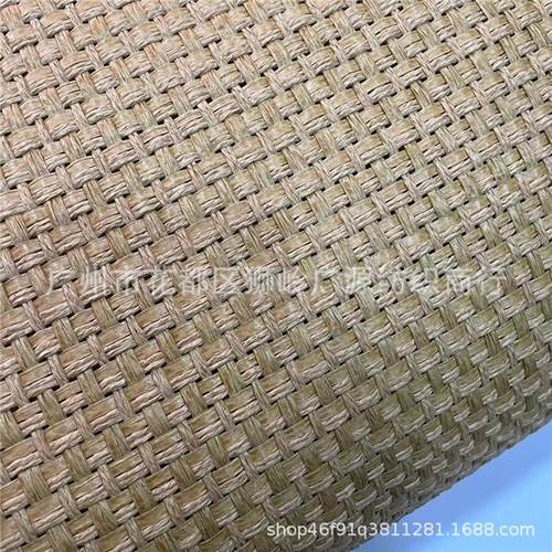 工艺编织纸布喷胶定型纸编编织层改色斜草帽箱包背景装饰布
