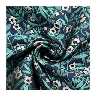 田园风浮雕提花布料藏青底小碎花蓬蓬裙时装包包抱枕装饰面料