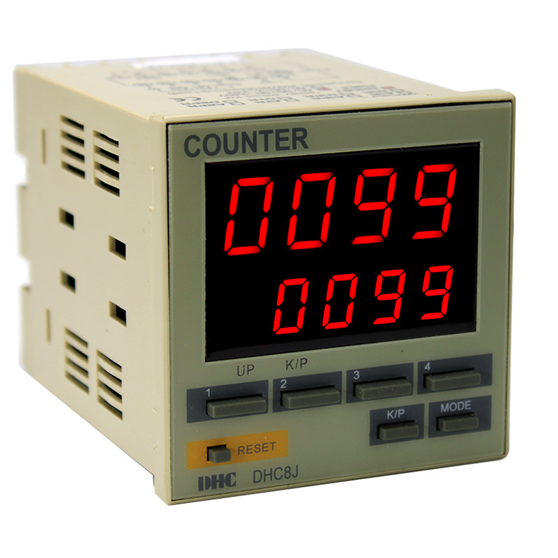 温州大华可逆计数器DHC8J4位可逆预置数计数器数显自动复位DHC8J