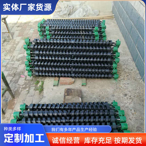橡胶托辊托辊橡胶托辊型平行螺纹组铸胶托辊双向橡胶螺纹托辊厂家