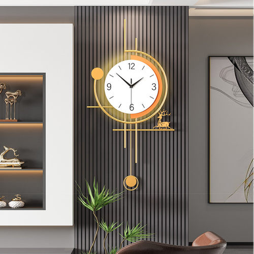 热销钟表挂钟客厅2024新款挂墙时钟网红创意简约现代大气家用装饰