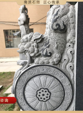热销庭院厂家直销石雕抱鼓门口摆件装饰抱鼓中式仿古门墩抱鼓源头