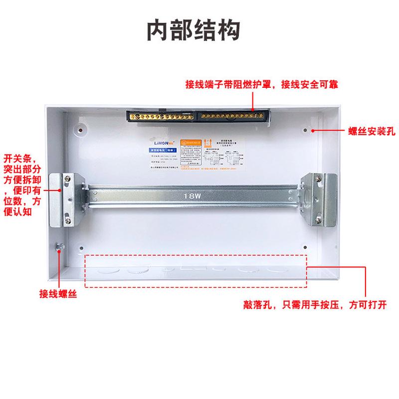 厂家供应明装批发家用pc盖板配电箱塑料配电箱外壳铁底现货配电箱