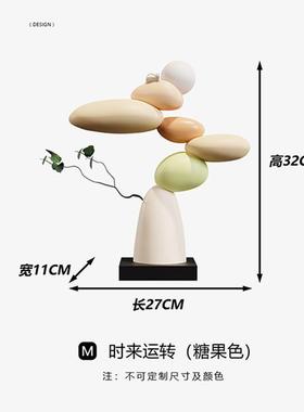 艺术客厅电视柜旁边落地大型摆件轻奢时来运转高级艺术礼品玄关台