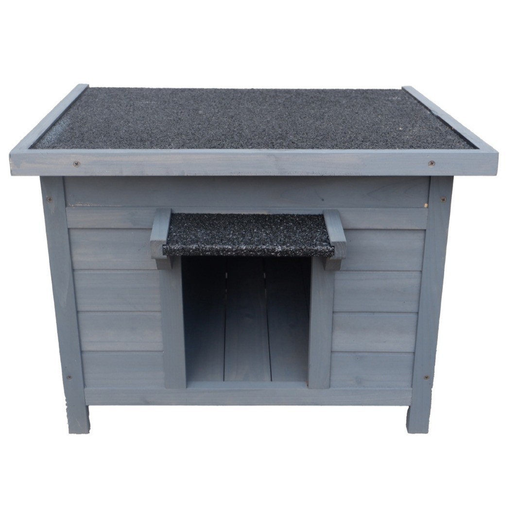 自由空间实木猫屋家用小型猫别墅户外防雨保温半封闭猫窝超大定制