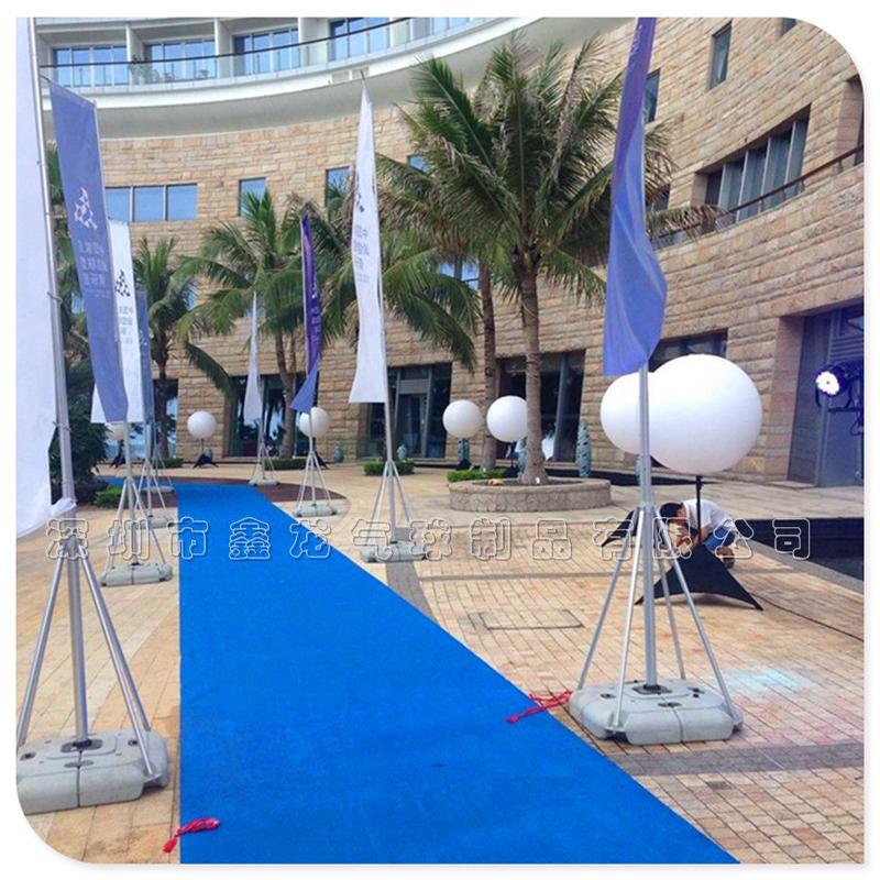 舞会布景路引灯led支架球内置充气七彩灯气球定制logo可重复使用