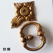 厂家批发欧式 复古印花敲门烂器铜拉丝敲门器敲门器批发3196