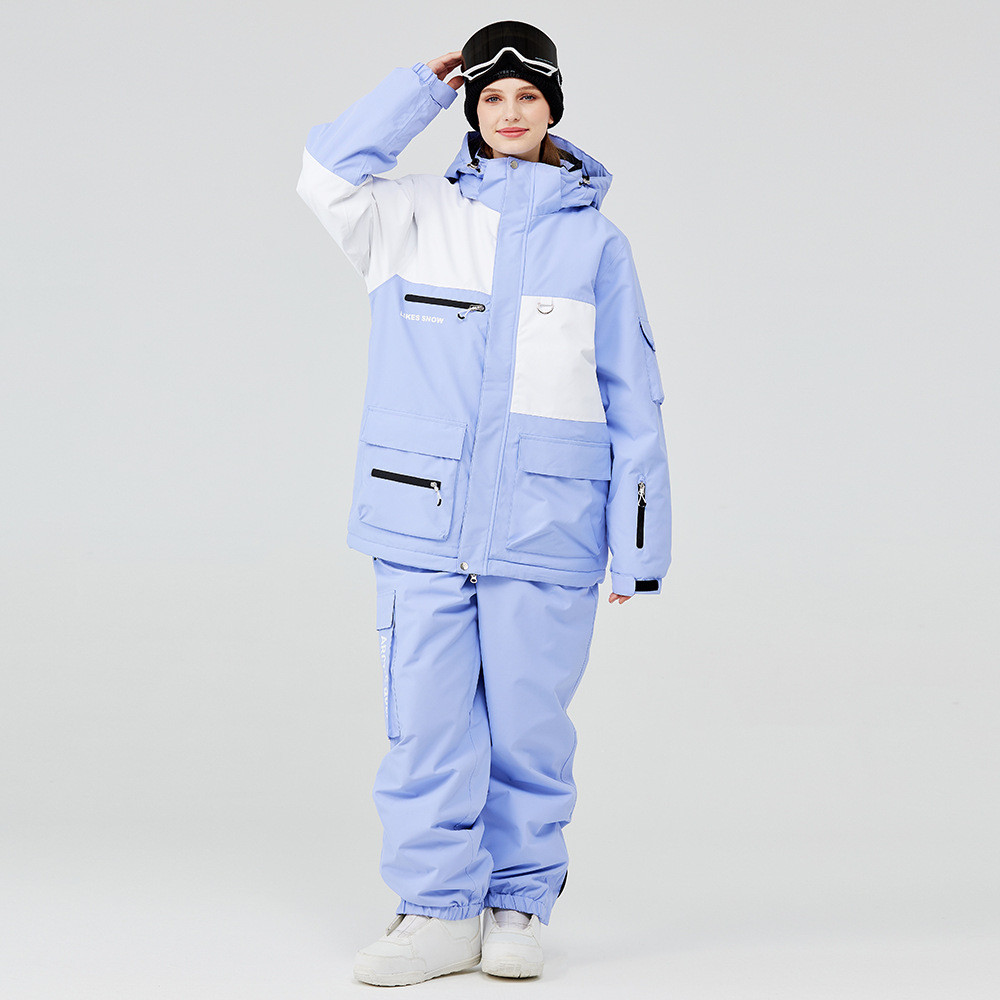 新款滑雪服女男款套装冬季双板滑雪衣裤单板户外滑雪服套装