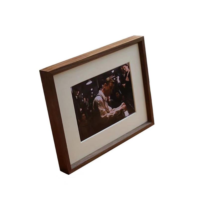 黑胡桃木榫卯实木相框ins美式简约做成相框摆台6寸8寸a4画框