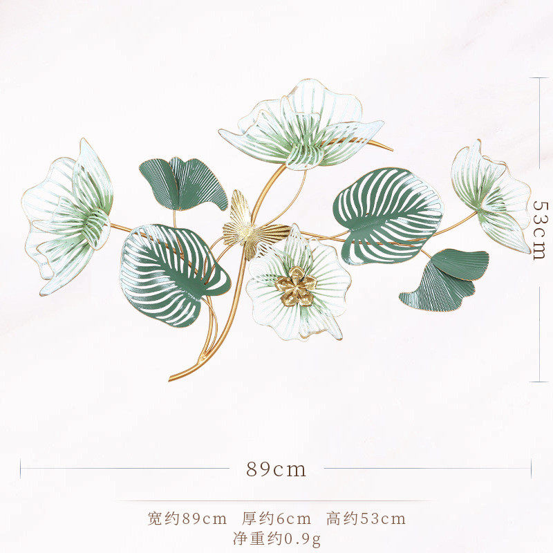 田园复古创意客厅铁艺绿植挂件墙上装饰品美容店墙面壁饰软装壁挂