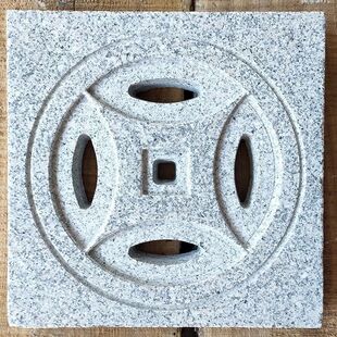 石材铜钱地漏石板窨井盖老青石仿古铜钱地漏庭院下水道水沟盖板