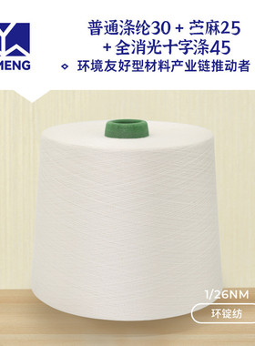 热销soma系列业新款盟ptt十字涤纶苎麻普环混纺纱线