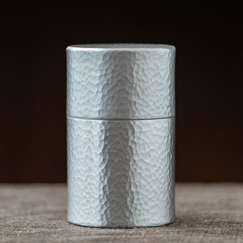 手工茶叶罐便携锡罐旅行小号迷你金属禅意密封罐随身锡小茶罐子