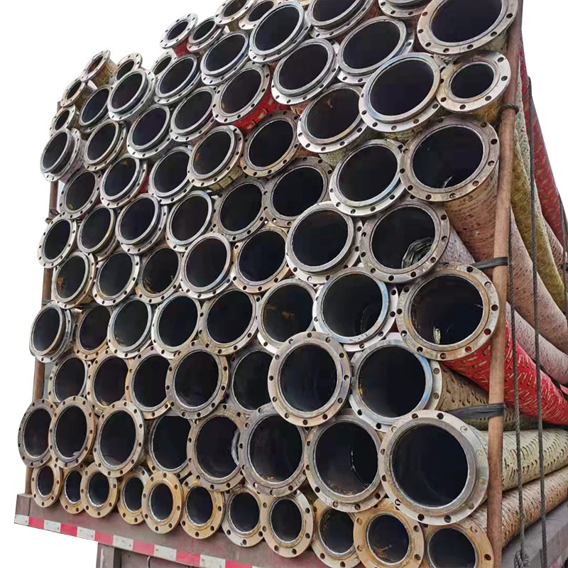 大口径建筑工程橡胶钢丝管法兰输送泥浆橡胶管水利工程钢丝胶管