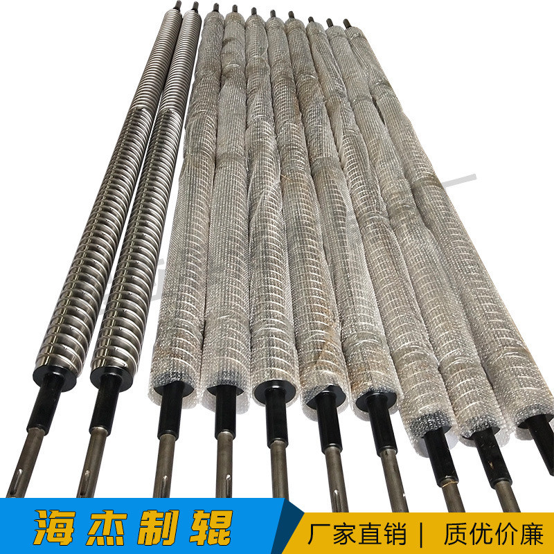 用于印染纺织布皮革分布辊不锈钢轴棍镀铬螺旋丝扁丝圆丝T型