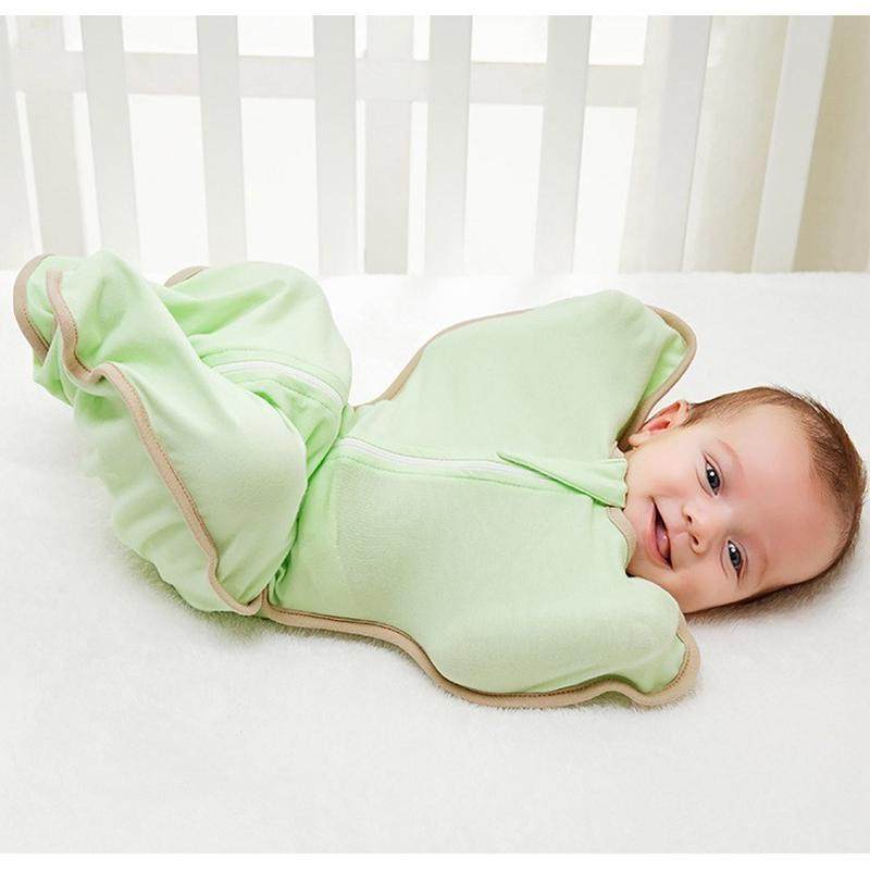 A类纯棉新生儿蝶形包手连体衣包裹睡袋防踢被婴儿襁褓包巾防惊跳