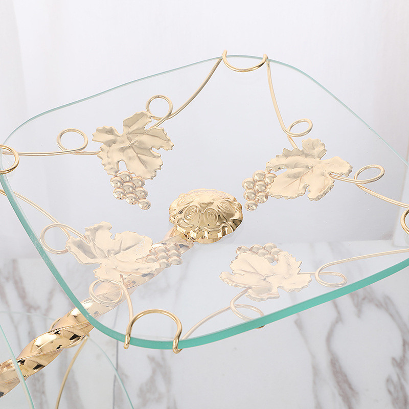 热销厂家直销新款玻璃水果盘轻奢批发创意家用客厅酒店茶几水晶果