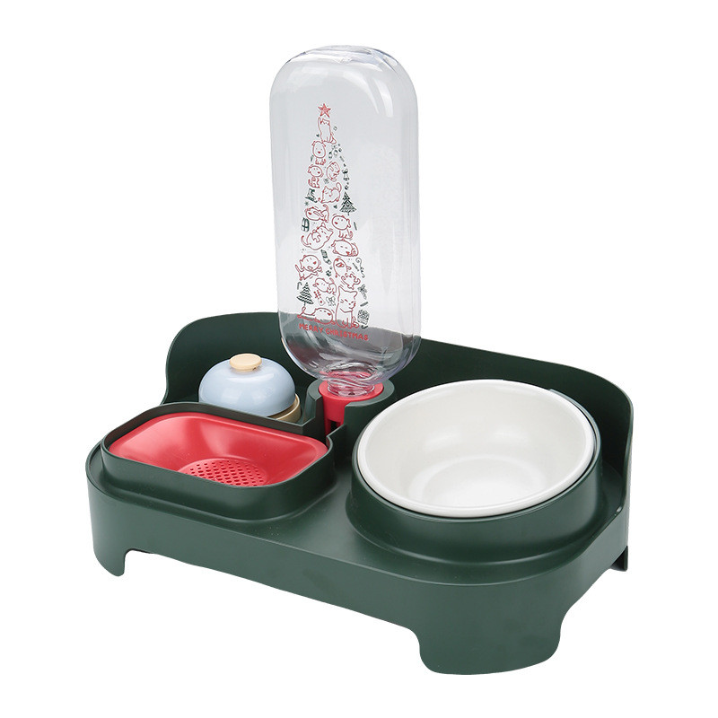 高脚选宠物用品双碗猫咪自动饮水器循环大容量严猫陶瓷狗狗饮水机