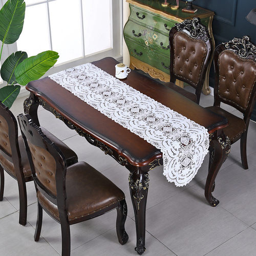 蕾丝桌旗欧式电视柜盖布防尘桌旗餐桌旗盖巾长条桌布装饰蕾丝防污