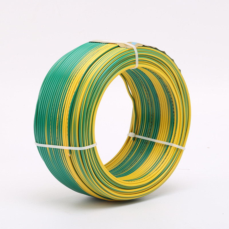 热销4 6 10 16 25软黄绿双色接地线 地线pe bv bvr rv平方电缆黄
