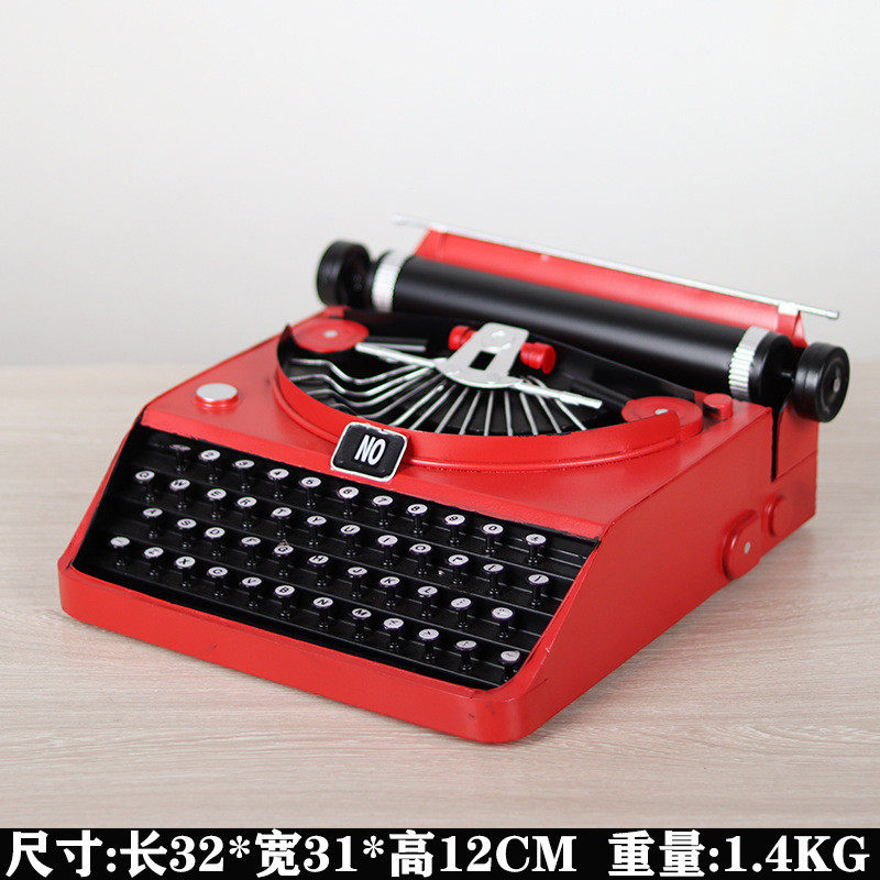 老物件怀旧打字机模型民国仿真复古书房创意装饰摆件拍照摄影道具