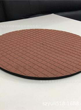 610mm黑皮logo镜面抛光皮五金玻璃精抛垫黑色纹阻尼布去刀白色