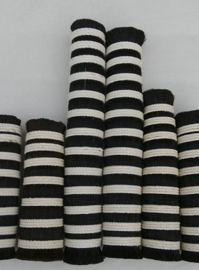 厂家供应黑色长马尾混合pp丝毛质硬毛条均匀无碎现货马尾毛可定制