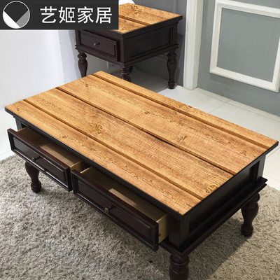 仿木纹复古原木红色茶几桌布餐桌垫pvc软玻璃塑料防水茶几垫子