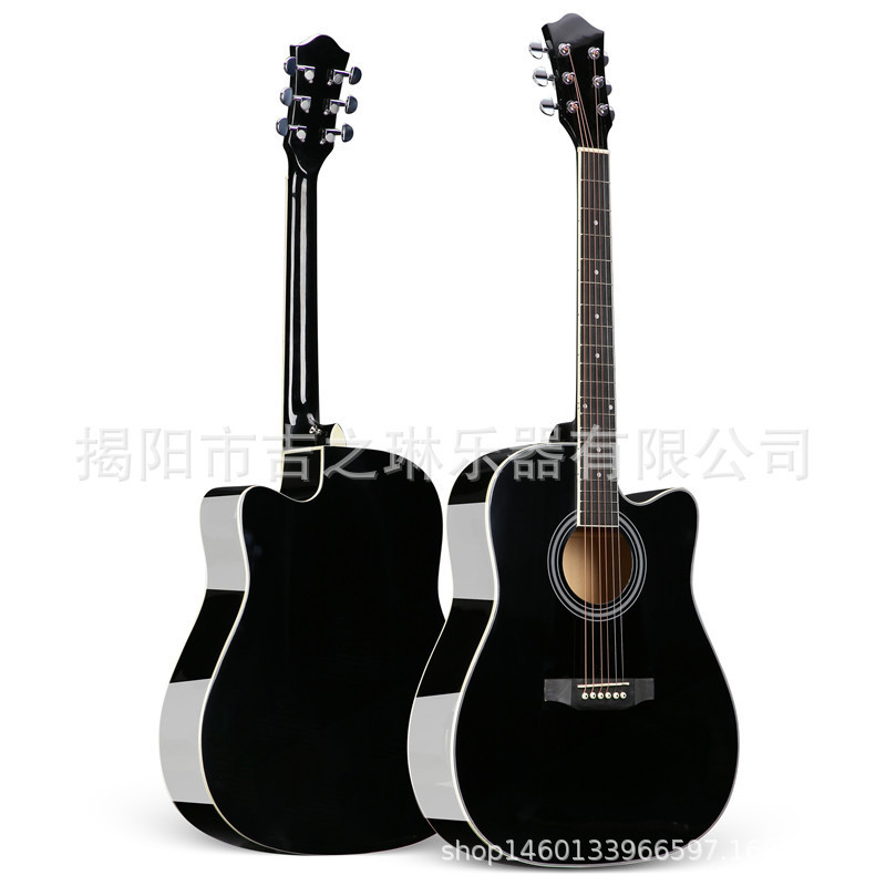 民谣民谣吉他木吉他吉之琳41寸椴木赛璐璐包边吉他亮光抛光乐器