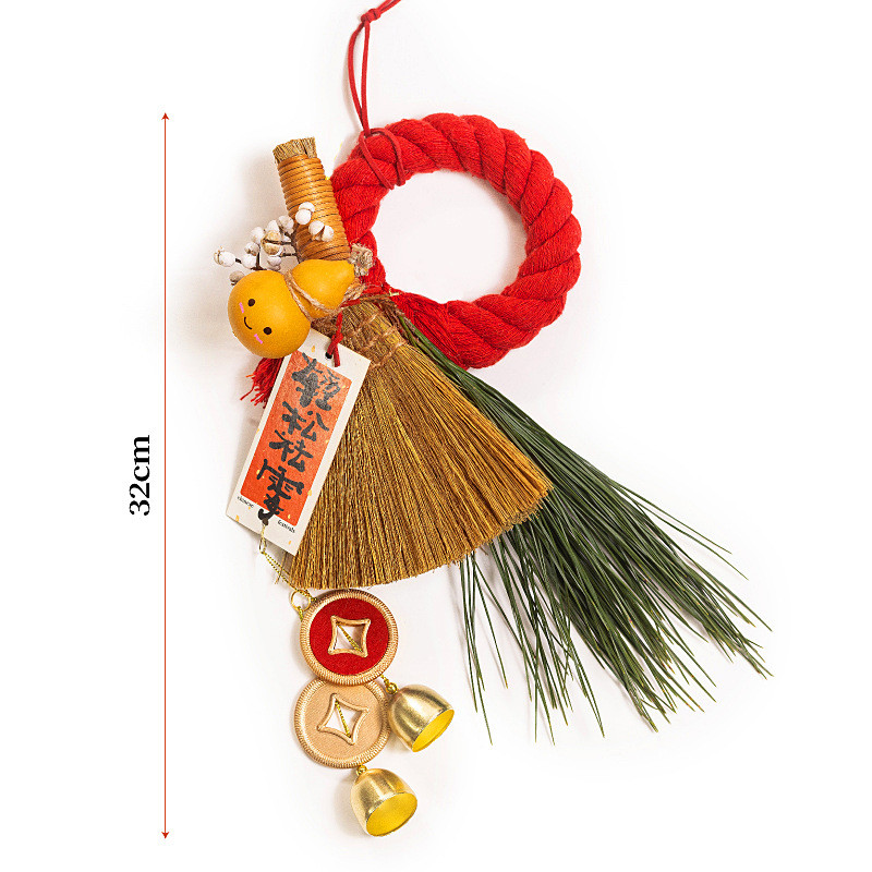 2025新年装饰创意扫把葫芦挂件入户门年挂过春节挂饰新房乔迁礼品