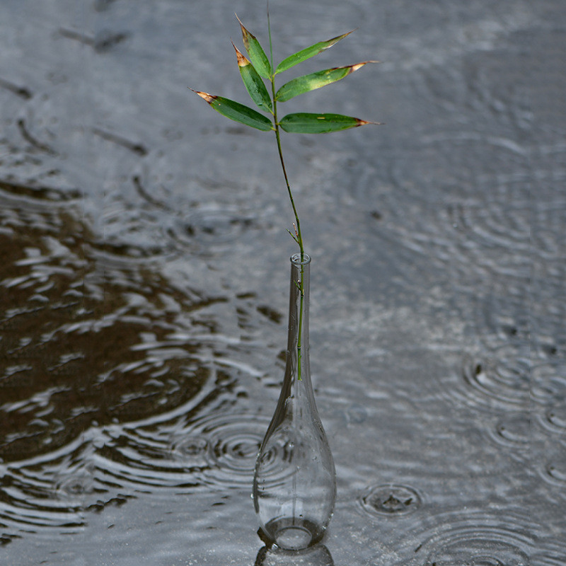 热销玻璃大号花瓶茶道花插桌面插花陈设品摆件家居软装花器空间批