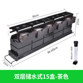 抽屉式 过滤器抽屉盒存滴流盒储水鱼缸上滤槽净水三层重滴流滤盒